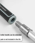Close-up of extension fitting on 18 Inch Paint Roller Kit With Adjustable Frame 12 To 18 Inches, handle not included