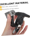 Hand holding Stainless Steel T-Handle Draw Latch Set with Rubber Grip, Heavy Duty Toolbox and Cooler Latches for Trucks, Tool Boxes