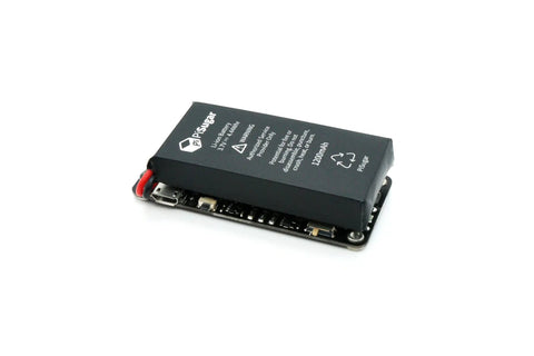 Side view of Portable 1200mAh UPS Lithium Battery Power Module For Raspberry Pi Zero W WH, 5V 2A Input Output, on white background.
