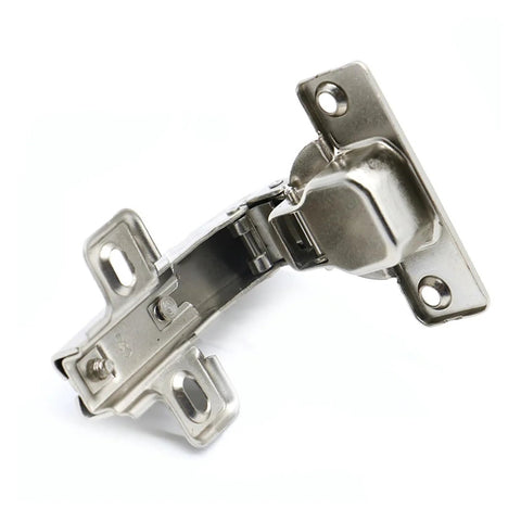 Nickel-plated hinge from 2pcs Set 90 Degree Concealed Door Hinges For Kitchen Cabinets And Wardrobes With Soft Close Damper And Full Installation Kit Including Screws Quiet Self Closing Design For Easy Cabinet And Closet Upgrades