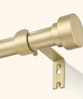 Gold Built Tough 1 Inch Heavy Duty Curtain Rods for Windows 66 to 120 Inch Adjustable Decorative Rod with External Threaded Connection