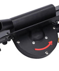 Close up of Professional Electric Tile Bevel Cutters attachment with rounded base and dust port for angle grinder use.