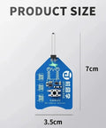 CT-1 Go-To Inductor Coil Tester dimensions, 7cm x 3.5cm, for PC and phone motherboards, quick repair tool with precision.