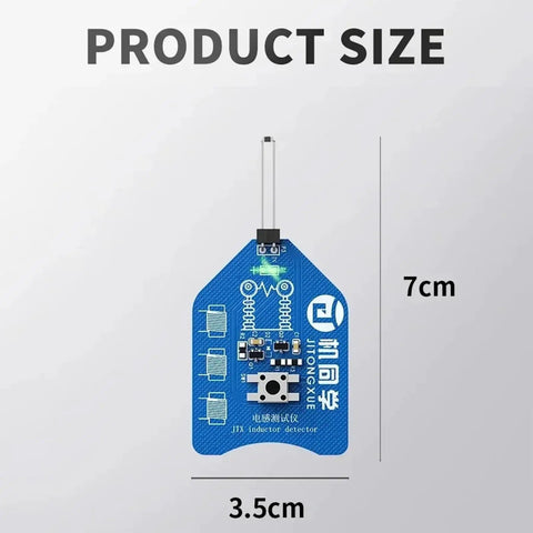 CT-1 Go-To Inductor Coil Tester dimensions, 7cm x 3.5cm, for PC and phone motherboards, quick repair tool with precision.