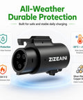 Tesla To J1772 Charging Adapter For Electric Vehicles Brings 48 Amp 240 Volt Juice Straight To Your Car shows durable black connector.