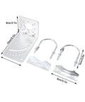 Heavy Duty Iron L Bracket Pole Mount Kit For Satellite Internet Antenna with U-bolts and mount dimensions shown