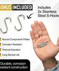Heavy Duty 360 Degree Fusible Link For Fire Doors And Dampers Holds Back 3 To 20 Pounds With Stainless Steel Snap Hooks in hand.