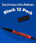 Electricians Markers Twin Nib Pro Grade Series Non Conductive Ink And Barrel Black 0.4mm Fine And 1.0mm Bullet Tips Pack Of 12