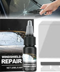 Upgraded Windshield Crack Repair Kit 2026 Edition For Windshields Glass And Mirrors Crystal Clear Repair Fluid Fast Fix All Crack Types DIY Car Glass Repair Tools You Can Trust, includes 20ml liquid, razor, and plastic sheets