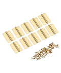 Beefy Rotating Concealed Cabinet Hinges Set, 10 Pcs Mini Door Hinges with screws, 30x21mm, arranged in rows