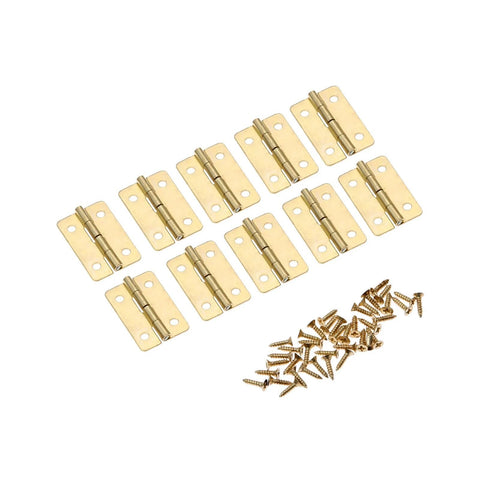 Beefy Rotating Concealed Cabinet Hinges Set, 10 Pcs Mini Door Hinges with screws, 30x21mm, arranged in rows