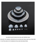 Heavy Duty Pfg 25n Rubber Suction Cup Chuck for Pa Pneumatic Manipulator, black and clear silicone suction cups stacked.