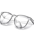 Anti Fog Safety Glasses For Healthcare Workers, Stylish Goggles With Clear Lenses And Comfortable Fit, side view