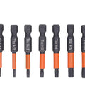 Premium S2 Alloy Steel 7 Piece Hex Drive Kit For Impact Drivers And Electric Drills With Magnetic Slender Waist Design For Tough Jobs Heat Treated To Stop Bending And Wear, 7 bits