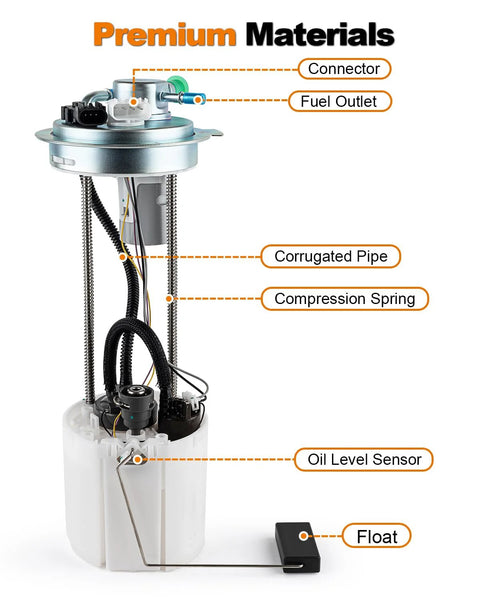 Electric Fuel Pump Module Assembly With Sending Unit And Pressure Sensor OEM Replacement For 2014 2018 Chevy Silverado and GMC Sierra