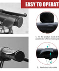 Universal 2 Piece Motorcycle Throttle Boosters And Cruise Control Add Ons For 7 8 Inch Handlebars Heavy Duty Plastic Oil Control Rockers accelerator helpers on motorcycle grips with instructions.