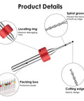 Pro Grade 20 Piece Micro Drill Bit Set Tungsten Steel CNC Router Bits detail with spiral groove and locating ring focus