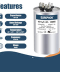 Dual Run Capacitor 45 Plus 5 MFD For HVAC And Air Conditioners 370 To 440 Volt Six Percent Tolerance A Class Long Lasting