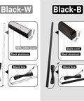 Black LED Recessed Lighting Kit With Dope 8 Piece 3000K Warm White Wall Panel Lights showing black aluminum and milky cover