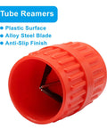 Two Piece Pipe Deburring Tool Set With Dual End Chamfer Reamer for PVC PPR Copper with alloy blade and plastic finish