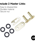 Heavy Duty 520 Motorcycle Chain With 120 Links O Ring Includes Master Link And Chain Breaker components set including master links and O rings