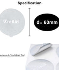 Reusable Aluminum Foil Lids For Nespresso VertuoLine Pods shown in 60mm size, highlighting easy-peel design and durability.