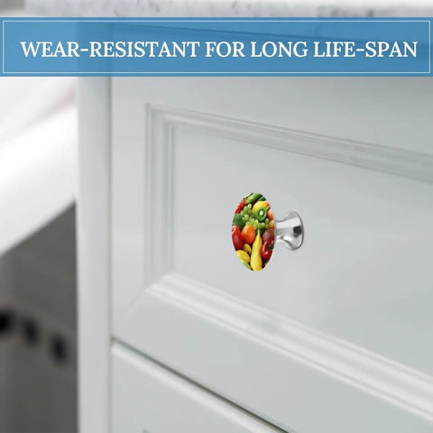 Top Shelf Antique Stainless Steel Cabinet Knobs 2 Piece Set Rock Solid Round Drawer Pulls smooth brushed finish on cabinet.