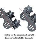 Tough As Nails Sliding Barn Door Hardware Kit With Ridiculously Smooth Rolling Steel Tube Rail and Heavy Duty Floor Casters For Indoor Loft Home Makeover showing ladder pulley blocks.