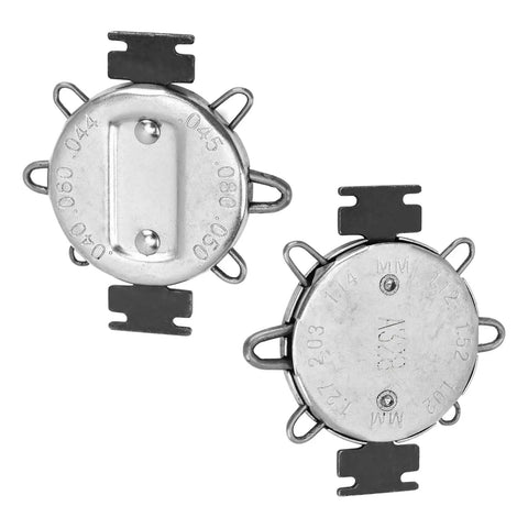 Two Pack Spark Plug Gap Gauge Tool With Metric And Imperial Scales for precise gap measurement, zinc-aluminum alloy, dual-scale visible
