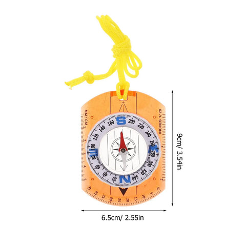 Pocket Orienteering Compass With Map Scale Built From Durable Acrylic For Precise Readings A Super Handy Outdoor Survival Navigation Tool