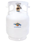 5Lb Steel Propane Tank With Built In Gauge And OPD Valve For Grills And BBQs Camping And Fishing Outdoor Adventures And Tailgating
