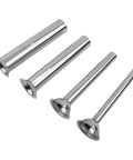 Set Of 4 Stainless Steel Sausage Stuffer Tubes With 15mm 19mm 22mm 28mm Nozzles For Manual Or Electric Meat Grinders Filling Funnels