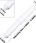 Two Pack Universal Toilet Paper Holder Replacement Rod Set, Spring Loaded, Retractable Plastic Rods for Most Standard Toilet Tissue Holders, Easy Install, White Finish, Bathroom Fixture Accessory with size dimensions