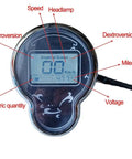 Kick It Up A Notch With This 72V Waterproof Ebike LCD Display Speedometer For 48-72V Scooters And Trikes Featuring 6 Pin Interface Bright Backlit Screen For Easy Night Riding And Crisp Data Reads, round LCD speedometer with wired connector