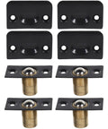Adjustable Ball Catch With Strike Plate 4 Sets Stainless Steel Invisible Door Latch, black finish