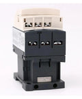 AC Electromagnetic Contactor Three-Phase 3P 3NO, 12A Load, 120V Coil, Heavy-Duty Beefed-Up Industrial Relay For Motors And Control Panels, Reliable Start-Stop Switching For High-Current Machinery; front view