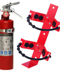 2 Pack 2.5 LB ABC Fire Extinguisher With Heavy Duty Bracket And Visibility Sign For Cars Trucks Boats And Shops, red color with bracket