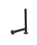 Heavy Duty Hardworking Black 1/4-20 By 2-1/4 In Socket Cap Screws And Allen Head Bolts 12 Pack With Hex Key displayed at an angle.