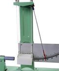 Ballistic Pendulum Tester For Projectile Velocity And Inelastic Collision Lab Hands On Momentum And Energy Conservation Demo For AP Physics And College Mechanics, showing measurement scale and rod detail in green frame