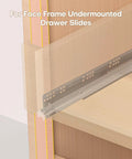 Heavy Duty Undermount Drawer Slide Rear Mounting Brackets Plastic Back Plate Replacement For Face Frame Kitchen Cabinets, close-up view of installation.