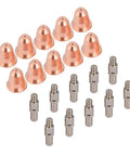 Top Grade Plasma Cutter Tips Set Featuring 10 Electrodes And Nozzles For S25 And S45 Machines, metal parts for durable fabrication tasks.