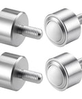 Elaraberry 4 Pack 1 Inch Nylon Ball Transfer Rollers Heavy Duty Casters For Carts Easy Glide Smooth Swivel Wheels, metallic with threaded design