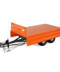 2 Ton Hydraulic Dump Cart With Tail Light For Farm And Garden DT4X8 orange trailer side view