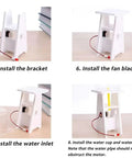 DIY Hydroelectric Power Generator Kit For Kids And Students - Hands-On Water Turbine Science Project assembly steps 5 to 8