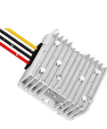 Close-up of Road Warrior 48V To 13.8V Step Down Converter showing water-resistant design, suitable for trucks and boats.