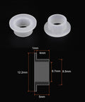 10 Pcs Flanged Sleeve Bearings Nylon Bushings For Shaft 6.7mm Bore 8.5mm OD 5mm Length Flange Diameter 12.2mm Flange Thickness 1mm