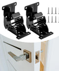 Two Hinge Pack Foldable Self Locking Furniture Hinges For Workbenches And Tables With 0 90 180 Degree Angles, Black Finish