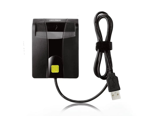 CAC Card Reader for DOD Military USB Common Access Card Reader for Mac and Windows, Easy Plug and Play Horizontal Version