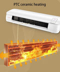 2000W Electric Space Heater Packed With PTC Ceramic Core And Smart Remote Timer For Bathrooms Or Bedrooms, showing PTC ceramic heating design.