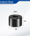 Top Shelf 10 Pack Stainless Steel Spacers 5/16 Bore 3/4 Outer Diameter Half Inch Length dimensions illustration.
